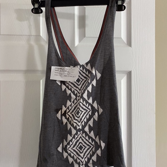 BillaBong Grey / White Halter tank - Picture 1 of 3